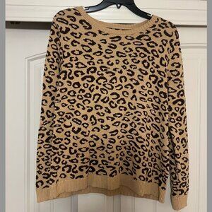 Croft & Barrow Womens S Leopard Sweater